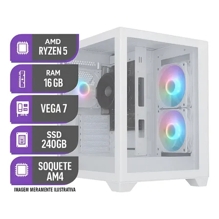 Pc Gamer Amd Ryzen 5 5600gt 16gb 3200mhz Ssd 240gb Wifi 6 256 Gb 16 Gb Radeon Vega 7