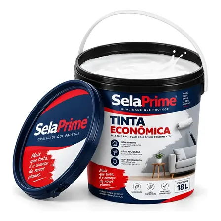 Tinta Econômica 18l Para Parede Selaprime Baixo Odor Branco Fosco