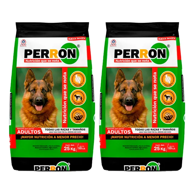 2 Costales Croquetas Perron Para Perro Adulto 25kg (50kg)