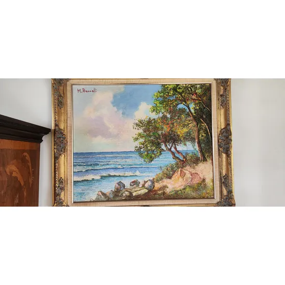 Cuadro Al Óleo M Borrelli Con Marco, 50x70 Cm, Decorativo