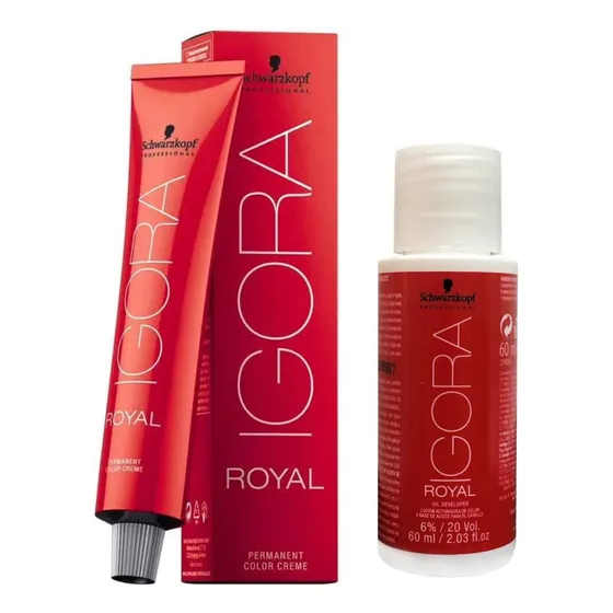 Coloração Igora Royal + 20 Vol. Selecione A Cor.