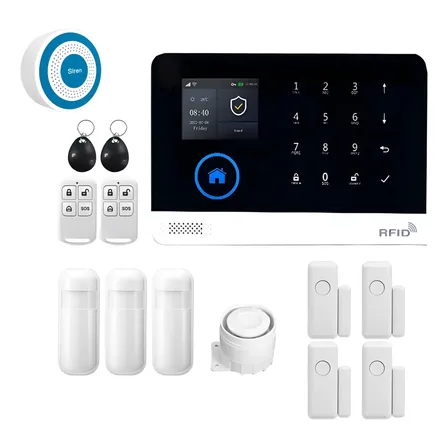Central De Alarme Tuya Wifi Gsm Smartlife App 433mhz Sem Fio Branco