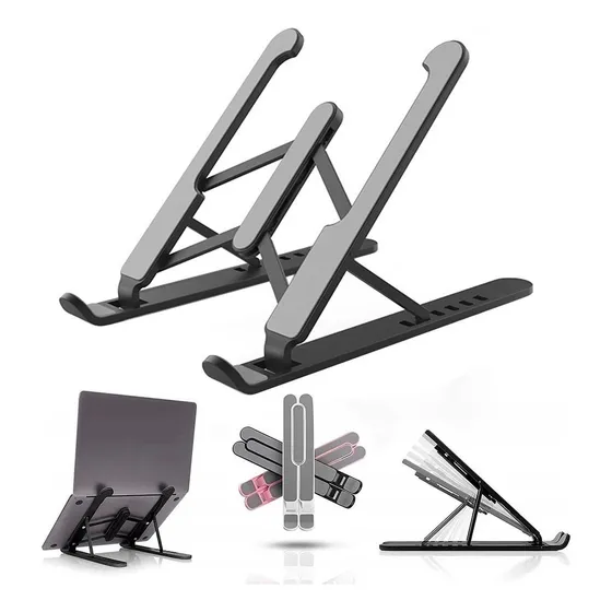  M&z Muito Bom Base Suporte Ergonômico Notebook netbook Tablet Dobravel Cor Preto