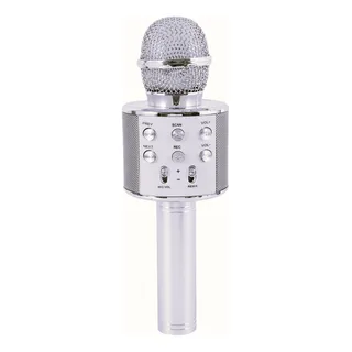 Microfone Bluetooth Karaoke Sm Fio Youtube Muda Voz Infantil Cor Prata Microfone Bluetooth Karaoke Sm Fio Youtube Muda Voz Infantil Cor Prata
