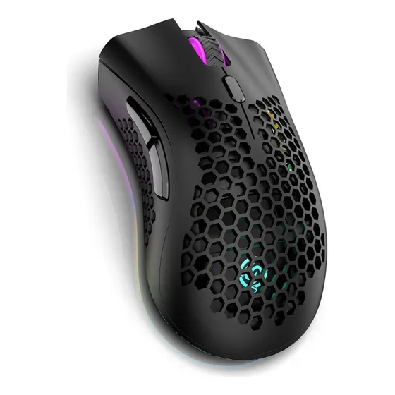 Mouse Gamer Sem Fio 2,4g Recarregável Luz Rgb