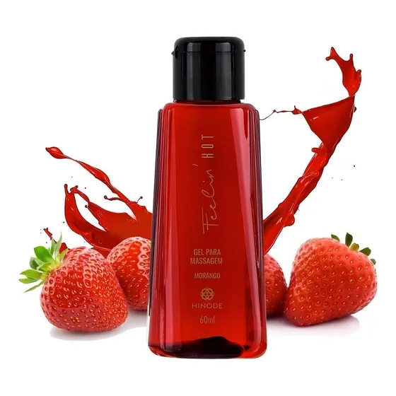 Gel Para Masaje Feelin' Hot Fresa - Hinode