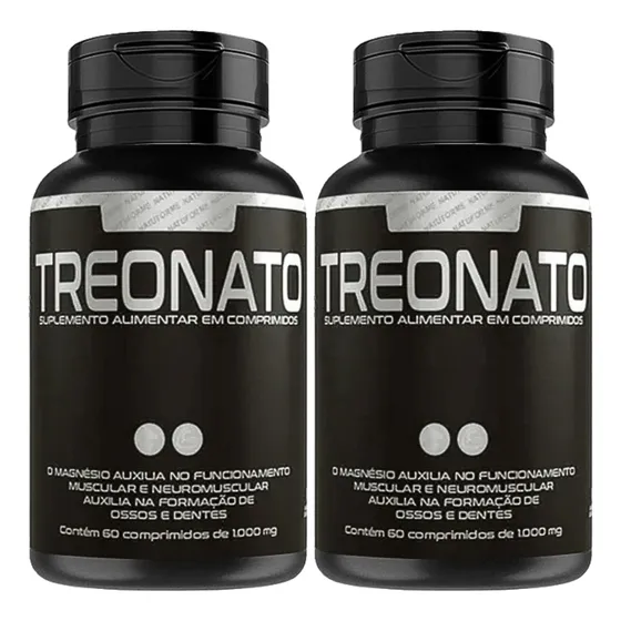 2x Treonato Magnesio 60 Comprimidos Original Natuforme