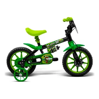 Bicicleta Infantil Nathor Aro 12 Cor Verde Black Bicicleta Infantil Nathor Aro 12 Cor Verde Black