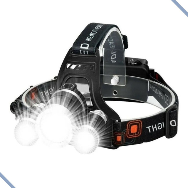 Lanterna Cabeça Triplo T6 3 Led Cree Profissional EconÎmica Lanterna Cabeça Triplo T6 3 Led Cree Profissional EconÎmica