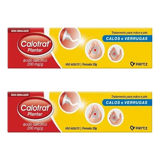 Kit Calos E Verrugas Calotrat Plantar Com 2un De 20g Cada
