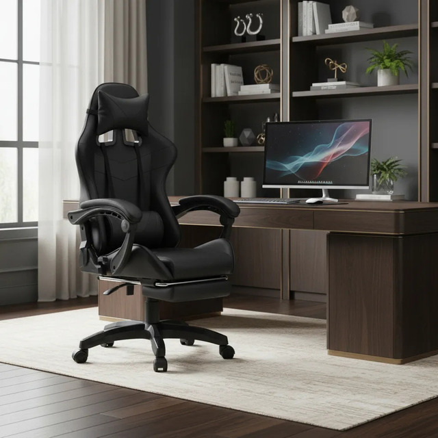 Cadeira De Escritório Gamer Nitro Ergonômica Estofado Couro Sintético Reclinável Altura Aj... Cadeira De Escritório Gamer Nitro Ergonômica Estofado Couro Sintético Reclinável Altura Aj...