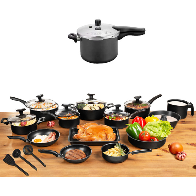 Conjunto Panelas 17 Pc Antiaderente Panela Pressão 4,5l Conjunto Panelas 17 Pc Antiaderente Panela Pressão 4,5l