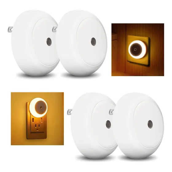 4 Piezas Luz De Noche Lámparas De Pared Led Baño Dormitorio
