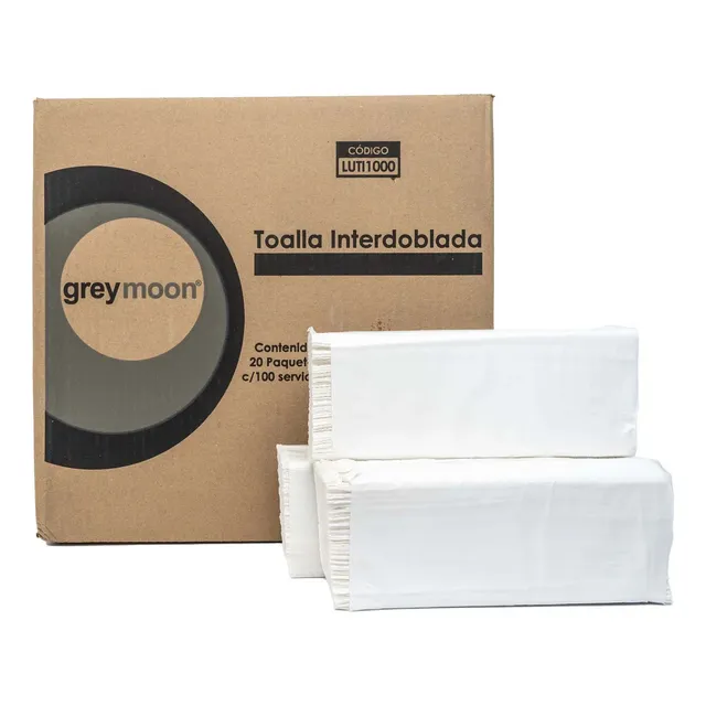 Toalla Interdoblada Greymoon Para Manos Tipo Sanitas 2000 Pz
