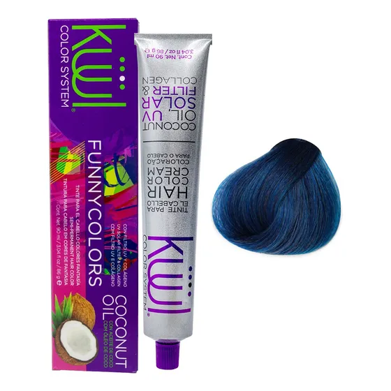 Tinte Profesional Kuul Varios Tonos Colores Fantasía Tono Azul jeans
