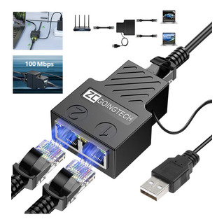 ' Adaptador Ethernet,divisor De Red Rj45 Puerto 1 Dividido 2 ' Adaptador Ethernet,divisor De Red Rj45 Puerto 1 Dividido 2