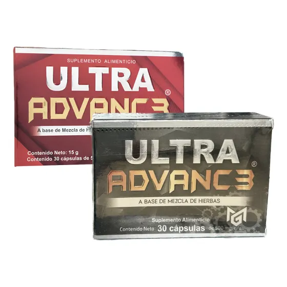 Ultra Advanc3 Rojo + Negro 30 Caps 500 Mg C/u Sabor Sin Sabor