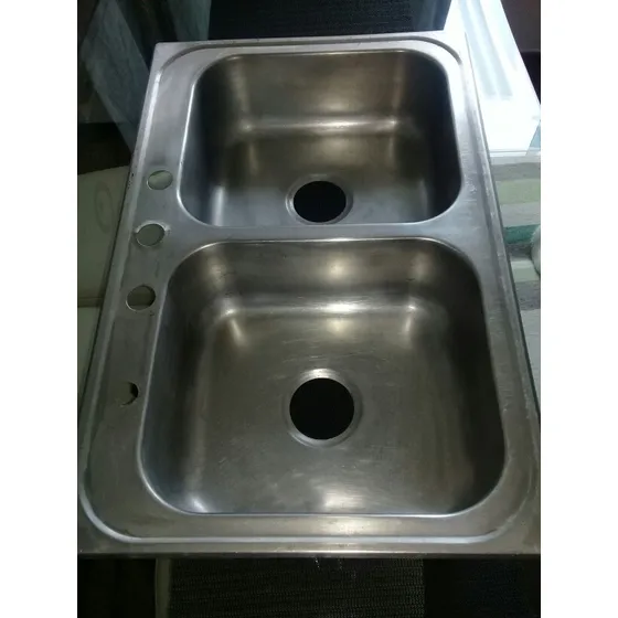 Lavaplato Doble Tina De Acero Inoxidable , ( 84cmtsx54cmts)