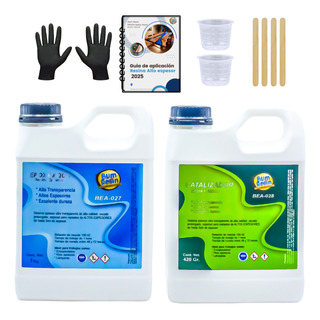 Resina Epoxy Altos Espesores (epoxy Aqua) 1.42 Kg Resina Epoxy Altos Espesores (epoxy Aqua) 1.42 Kg