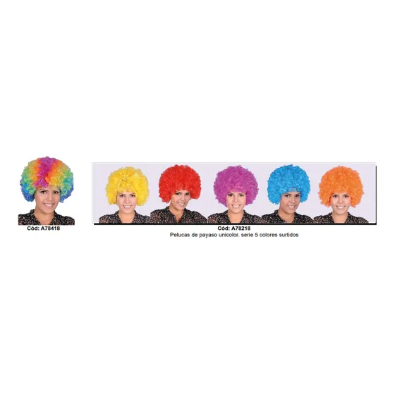 Pelucas Afro Multicolor Unicolor Fiestas Mayor Detal Nuevas