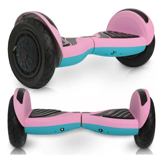 Hoverboard Elétrico 10 Polegadas Rosa Hoverboardx Com Leds