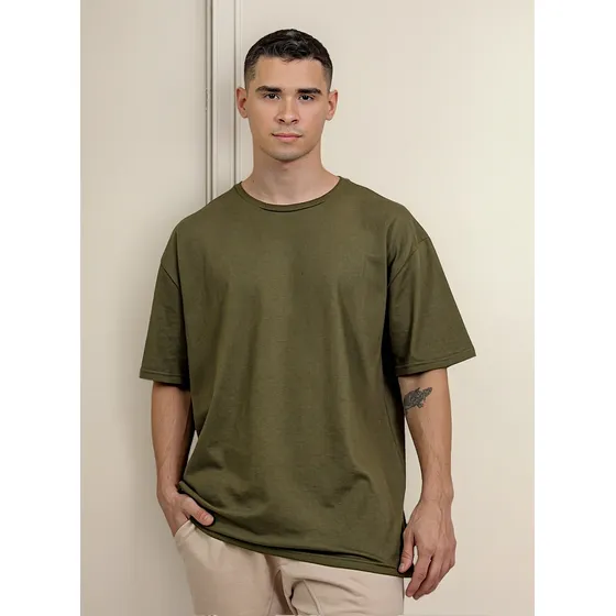 Remera  Hombre Oversize Algodón Premium Estampada Hombre