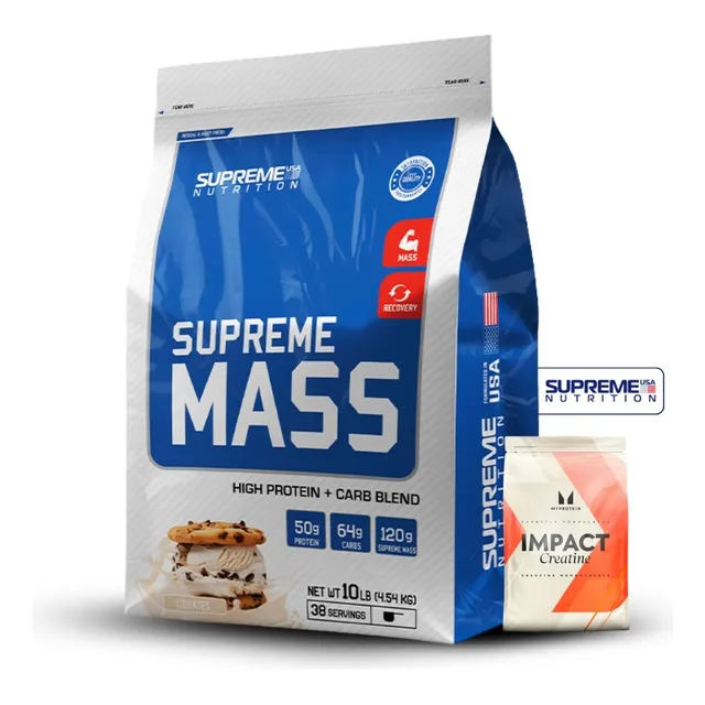 Supreme Mass 10lb Cookies+creatina Myprotein 250gr Cookies And Cream