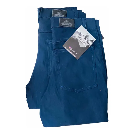 Pantalón Drill Stretch Azul Marino Para Hombres Arridal