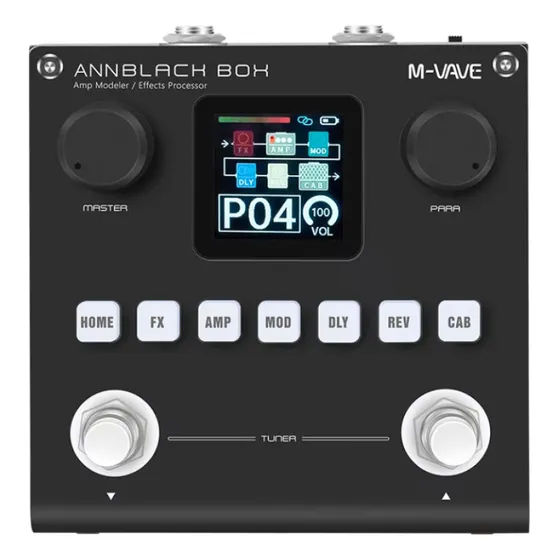 Pedal Efectos M-vave Annblackbox Negro Guitarra Y Bajo
