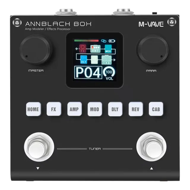 Pedal Efectos M-vave Annblackbox Negro Guitarra Y Bajo