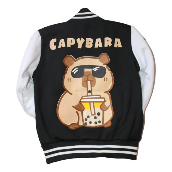 Chaquetas Béisbol De Capybara Chamarra Unisex Capibara Cute