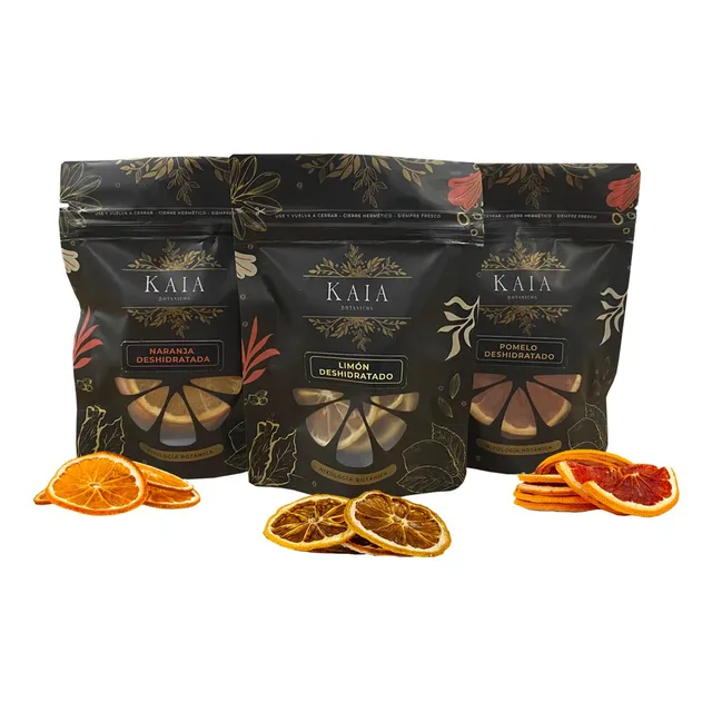 Combo Citricos Deshidratados Kaia Naranja Limón Pomelo 