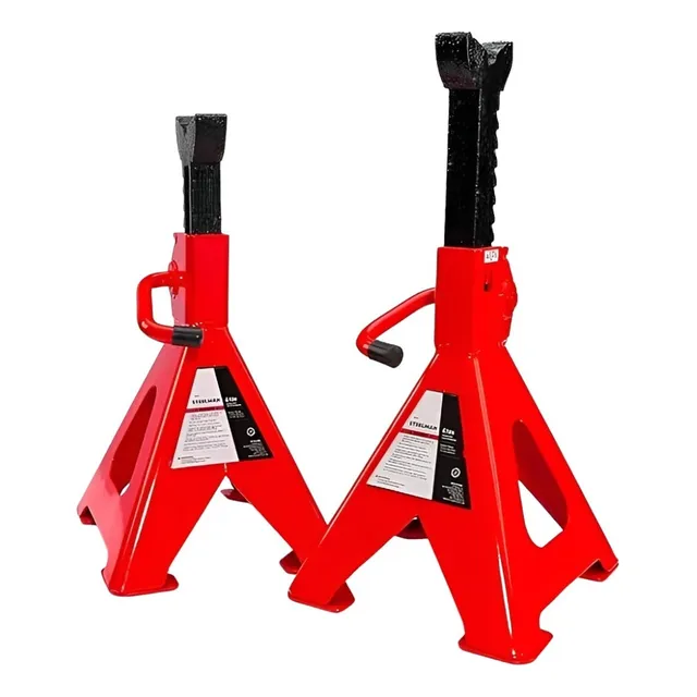 Set X 2 Caballete Mecanico 3 Toneladas Banquillo Para Autos