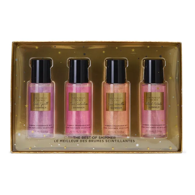 Set De Regalo Victoria's Secret 4 Shimmer Mists 75 Ml