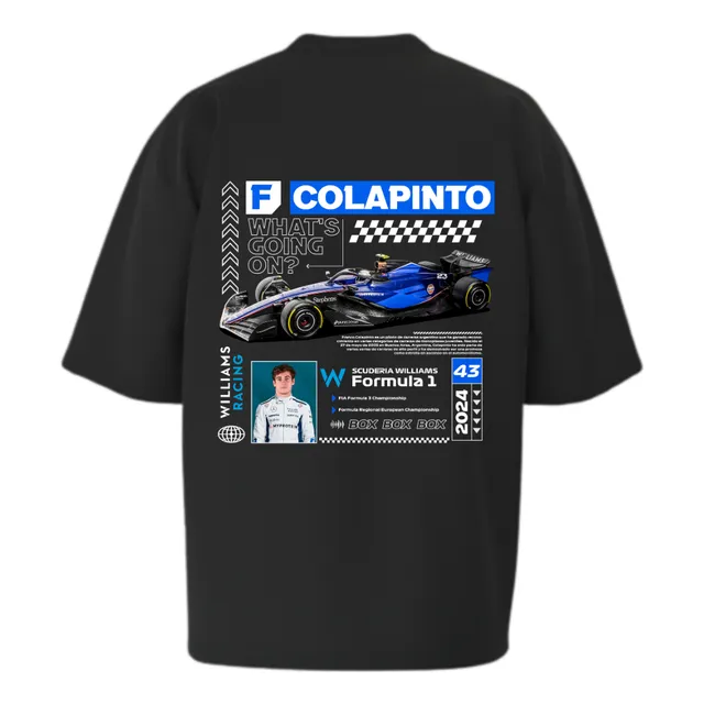 Remera Franco Colapinto Fórmula 1 Oversize 100% Algodón