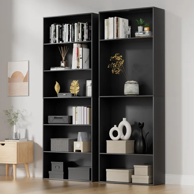 Librero Organizador Simple Modernos Madera Librero 6 Capas