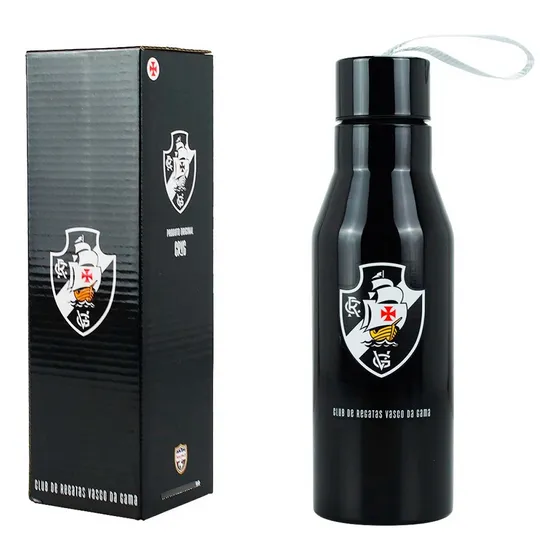 Garrafa Vasco Da Gama Oficial Inox 600ml Com Alça Academia