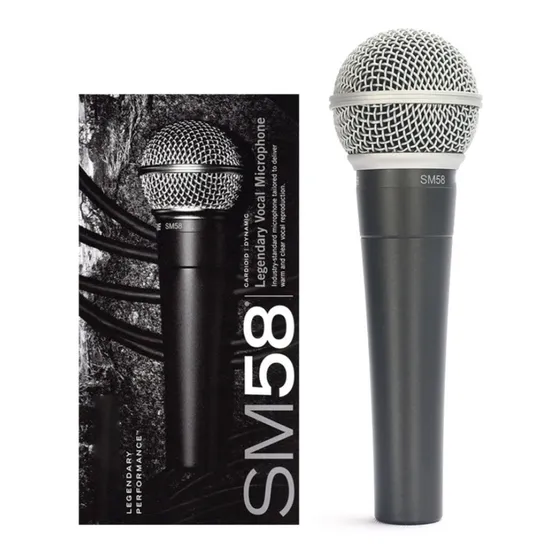 Micrófono Shure Sm58 Lc Alámbrico Metálico 5m Cardioide