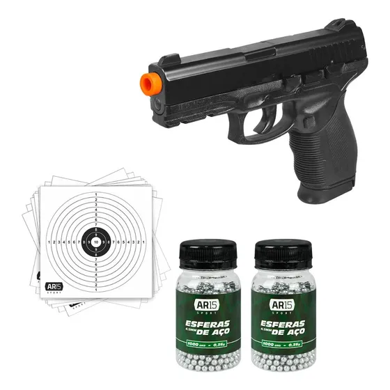 Pistola Réplica Pressão Kwc 24/7 C/ Esferas Aço 4.5mm