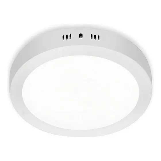 Plafón Panel Con Base/aplicar Led 24w Redondo Cálida