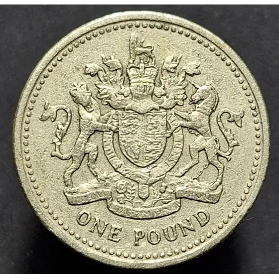 Moneda Inglaterra One Pound 1983