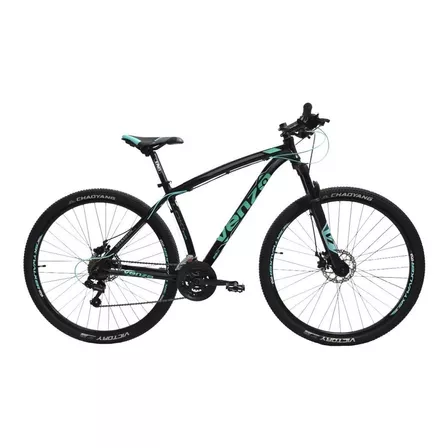 Mountain bike Venzo Shadow Series Loki Evo R29 20" 21v frenos de disco mecánico cambios Shimano color negro/teal  