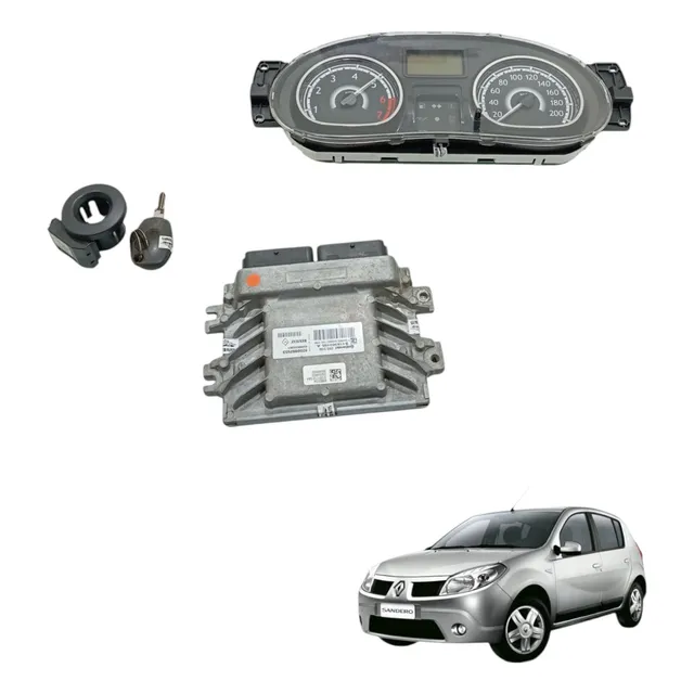 Kit Modulo Injecao Sandero Expression 2010 2012 1.6 8v Usado