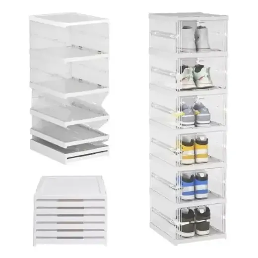 Zapatera Plegable De 6 Niveles Organizador De Almacenamiento Color Blanco Hannzo hz | Cuotas sin interés