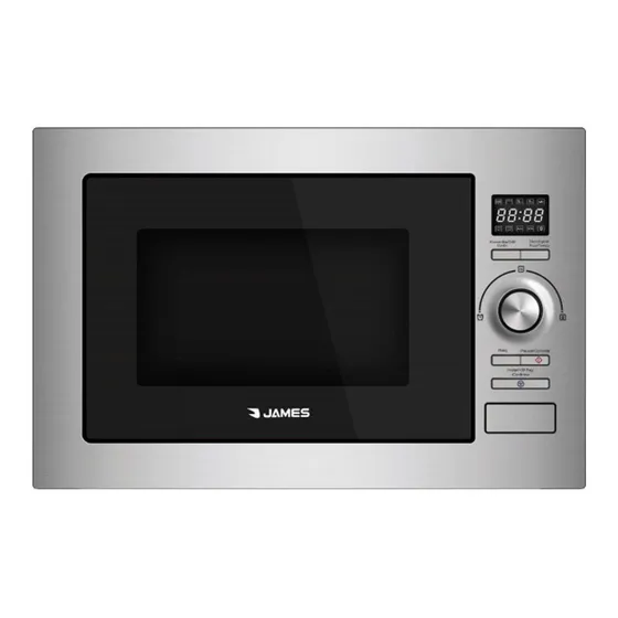 Microondas De Empotrar James Inox 28lts Grill Digital