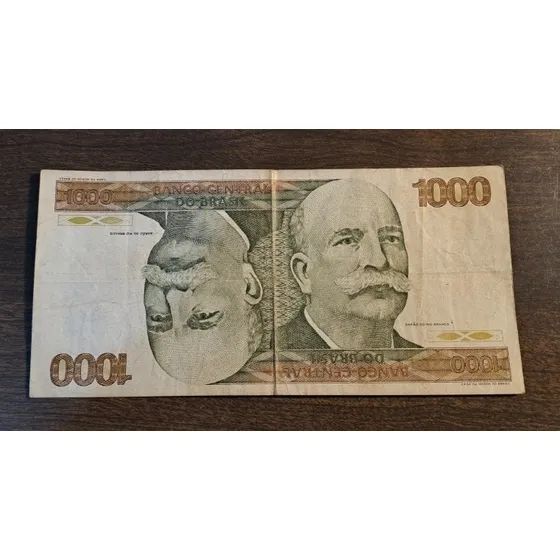 Brasil Billete 1000 Cruzeiros. Usado!!!