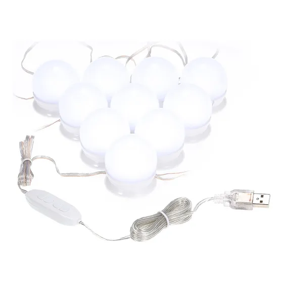 New 10 Bombillas Led Regulables For Espejo De Maquillaje