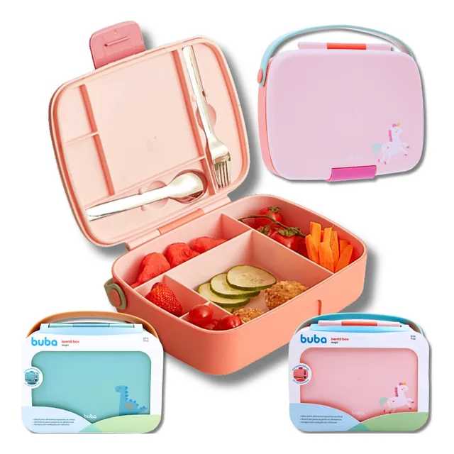 Pote Marmita Lancheira Divisória Colher Garfo Inox Infantil