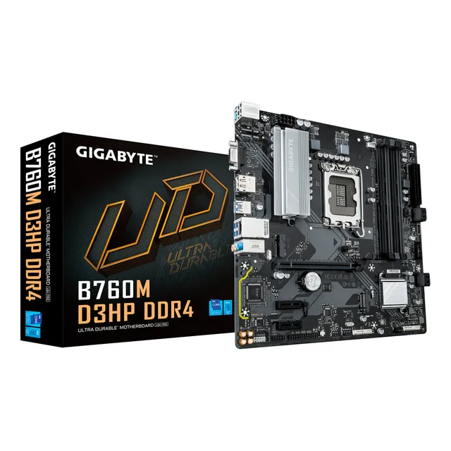 Tarjeta Madre Gigabyte B760M D3HP DDR4 Socket 1700 Color Negro