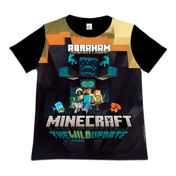Franela Camisa Niño Minecraft The Wild Update En Poliester